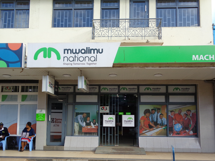 A Mwalimu National Sacco branch. The sacco has come under scrutiny over alleged fraud.