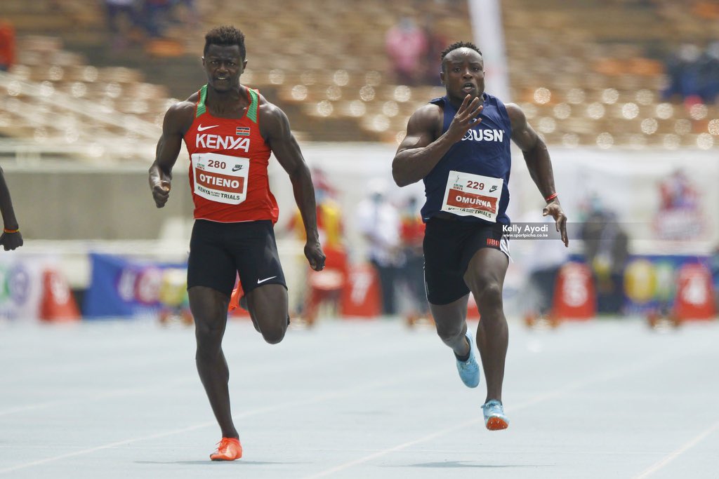 Mark Otieno and Ferdinand Omanyala have inspired hope among athletics fans in Kenya that the country's dominance of long-distance races could extend to shorter races as well. [Photo/ Kelly Ayodi]