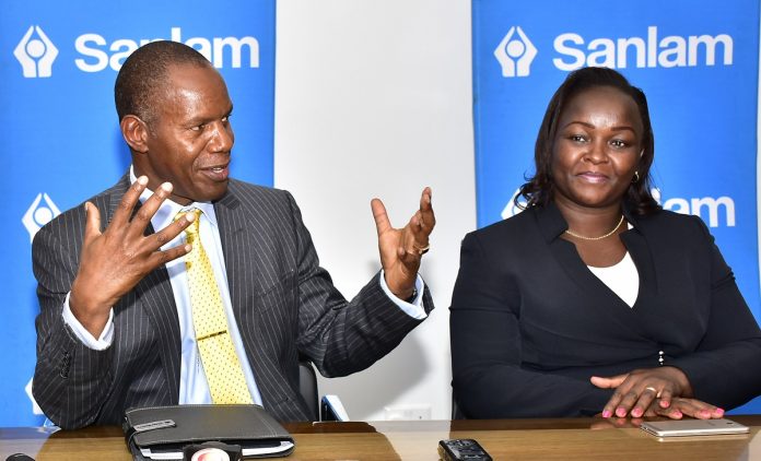 Sanlam Kenya Group CEO Patrick Tumbo and Sanlam General Insurance CEO Caroline Laichena (1)