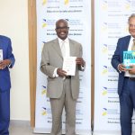 L-R- Former Chief Justice Willy Mutunga, Outgoing Vice Chancellor USIU- Africa, Professor Paul Zeleza and Chair of the Board of Trustees USIU-A, Dr. Kevit Desai