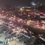 Vehicles stuck in traffic along Mombasa Road on August 26, 2021. [Photo/ Ma3_route]