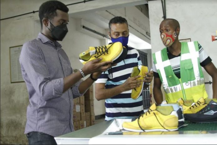 The shoe, Tusker Mwanzo has already been released to the market and is available for purchase from local sportswear stores.