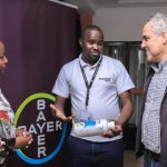 From left: Bayer Market Development manager for Sub Saharan Africa, Sarah De Souza, Bayer Technical sales specialist Kenya Uganda and Rwanda, and Lachlan Assistant General Manager, Abbas Reslan during the launch of a distribution partnership between Bayer Environmental Science and Lachlan Kenya Limited to distribute Premise 200SC, a premium termiticide targeting the building and construction industry in Kenya.