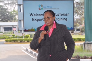 East Africa Customer Care Centre Limited Chief Executive Pauline Warui during a customer experience training event for the corporate sector. [Photo/ Courtesy]