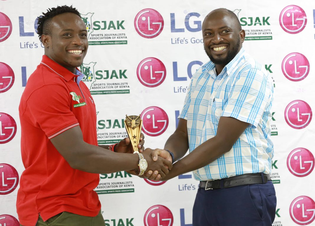 Ferdinand Omanyala Omanyala joins the growing list of winners to clinch the LG monthly award. [Photo/ Courtesy]