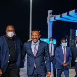 President Uhuru Kenyatta with Ethiopia Prime Minister Abiy Ahmed when he witnessed the issuance of a telco-operating license to a Safaricom-led consortium. [Photo/ Borkena]