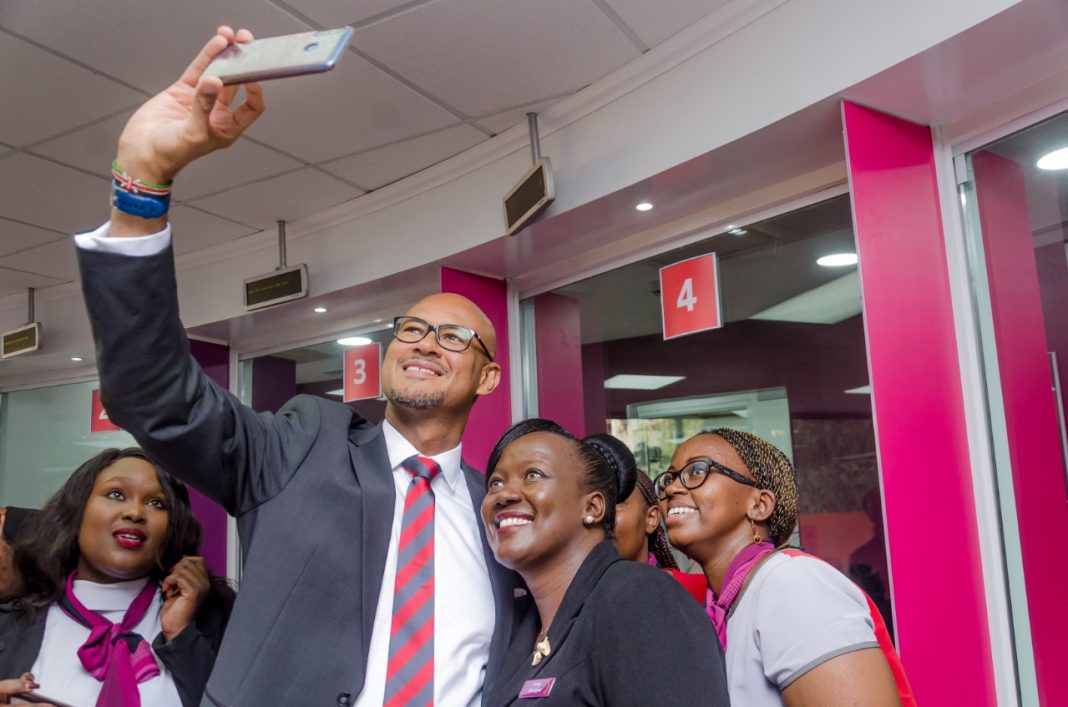 Absa Bank Kenya MD Jeremy Awori takes a selfie at a past event. Absa Kenya and the German Development Corporation have partnered to support women-owned businesses in Kenya. [Photo/ Courtesy]