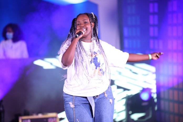 FGqrB-eX0AMQzIL Nikita Kering performs 'Ex' at Carnivore Simba Saloon on December 15, 2021. The AFRIMA award winner was among artists who attended the launch of Safaricom's BAZE Music.