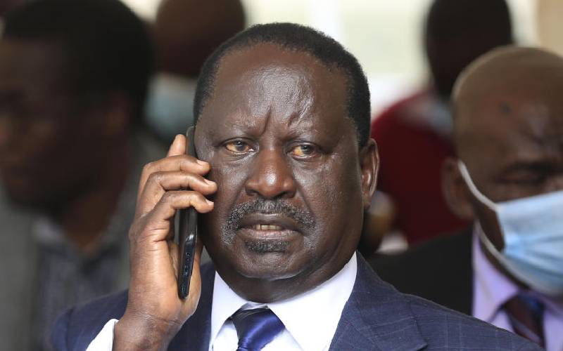 ODM leader Raila Odinga is putting together his campaign secretariat ahead of a fifth stab at the Presidency in August 2022. [Photo/ Courtesy]