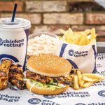 Chicken Cottage Grilled Combo, including Grilled Chicken Fillet Burger and Grilled Wings.