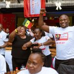 Fans during the AFCON 2021 Watch Party hosted by Prudential Life Assurance at K1 Club, Nairobi. [Photo/ Courtesy]