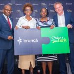 Century Microfinance Bank Chairman Peterson Mwangi with Branch East Africa MD Rose Muturi, Century MFB CEO Florence Muchiri and Branch International CEO and Co-Founder Matt Flannery