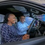 Stanbic Bank Kenya Head of Business and Commercial Clients, Florence Wanja (Left ),Group CEO CMC Motors Kenya, Allan Crossan (Right)