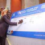 Lawrence Omuhaka, CAS, Ministry of Agriculture, Livestock, Fisheries and Cooperatives during the launch of Kenchic animal welfare and food safety commitments and practices on April 21, 2022.