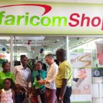 Customers outside a Safaricom shop. The push to have Kenyans register their SIM cards again is rubbing many the wrong way. [Photo/ Nyongesa Sande]