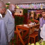 David Osiany, Chief Administrative Secretary for the Ministry of Industrialization, Trade & Enterprise Development visiting at the exhibition stands during this year’s The International Floriculture Trade Expo, IFTEX.