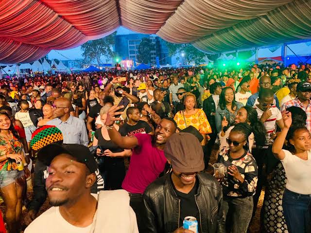Revelers at a past edition of the Koroga Festival. [Photo/ CGTN]