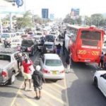 A traffic pile-up on the Nairobi-Nakuru highway in June 2021. [Photo/ Standard]