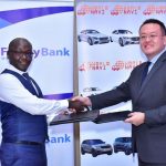 Family Bank CFO Stephen Karumbi signs an asset finance deal with World Navi Managing Director Yoshifumi Sawada that will see customers access up to 80 per cent asset financing for direct importation of quality second-hand vehicles from Japan, Thailand, Singapore and South Africa.