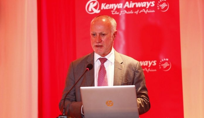 Kenya Airways Chairman Michael Joseph noted that rising global prices of aviation fuel had impacted the company's performance. [Photo/ TN]