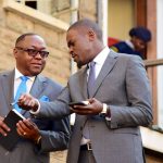 Nairobi Governor Johnson Sakaja and his deputy Njoroge Muchiri when they addressed county workers at City Hall on August 29, 2022. [Photo/ @SakajaJohnson]
