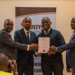 Jiji Kenya receiving the Safest Online Shopping award at the Transport and Logistics Excellence Awards.