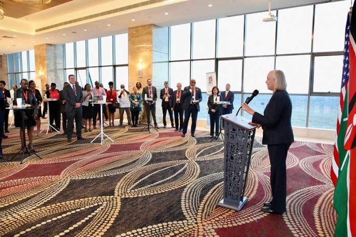 Ambassador Meg Whitman at a past event. She on Friday, September 16 announced the expansion of the Interview Waiver Program for non-immigrant visas. [Photo/ @USAmbKenya]