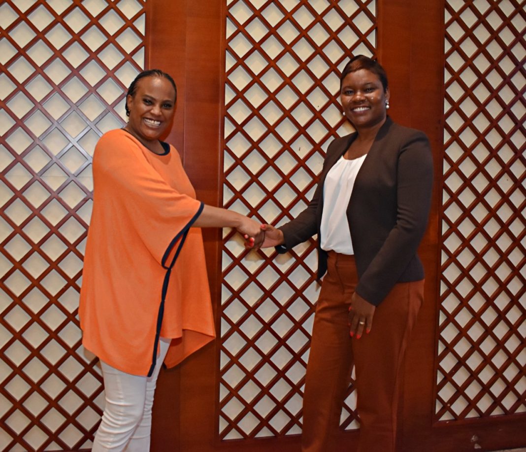 KICC CEO Nana Gecaga with Ms Patrice Jones Acting General Manager Montego Bay Convention Centre