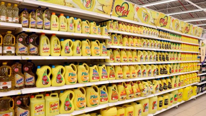 Oil brands previously pictured in a supermarket. The latest directive affected many of Kenya's biggest manufacturers including Menengai Oil, Kapa Oil, Bidco and Pwani Oil. [Photo/ Dishy Kenya]