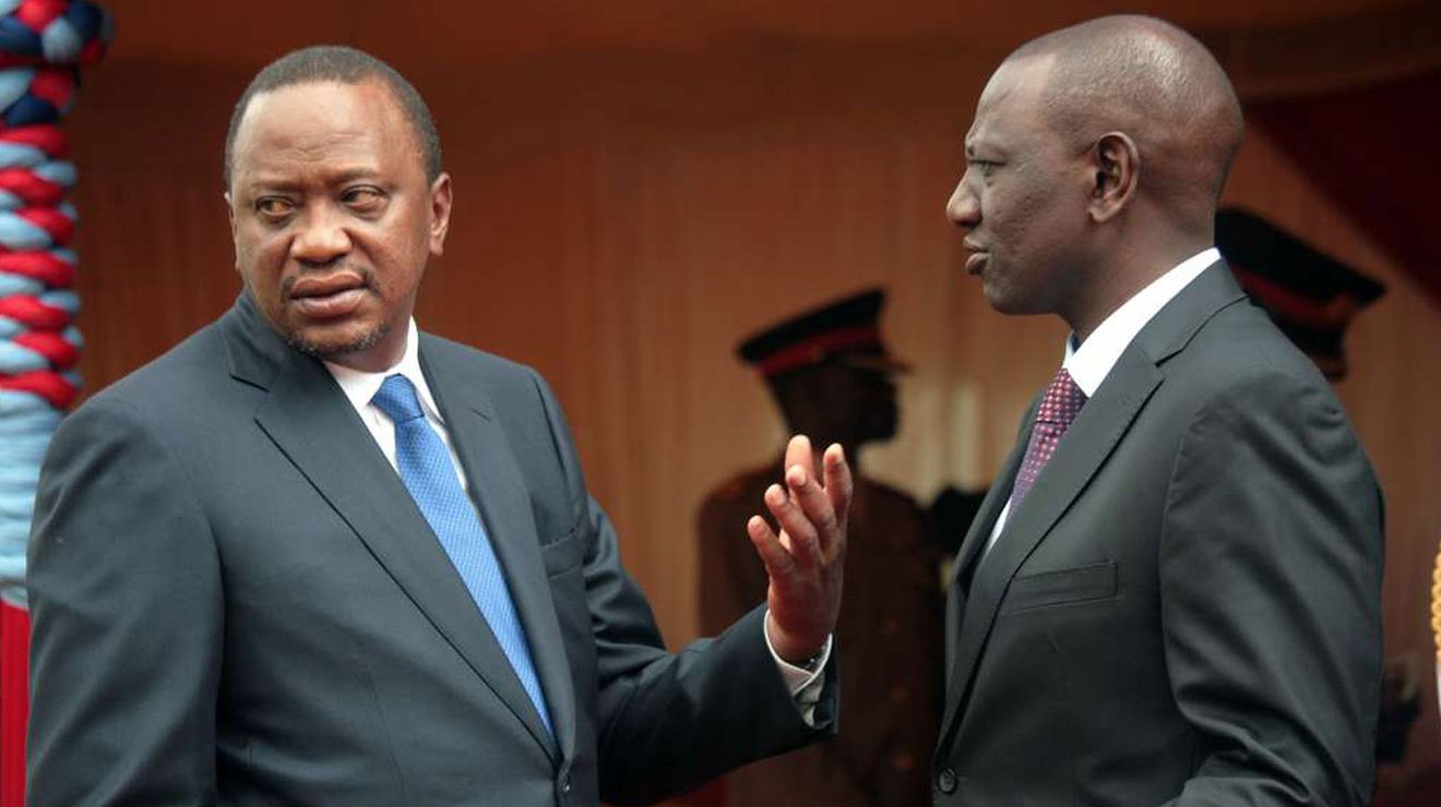 President Ruto (r) and his Deputy Rigathi Gachagua campaigned on a promise to empower 'Hustlers' and slammed the Uhuru Kenyatta (l) administration of alleged State capture, claiming that selfish interests were to blame for controversial policies and projects.