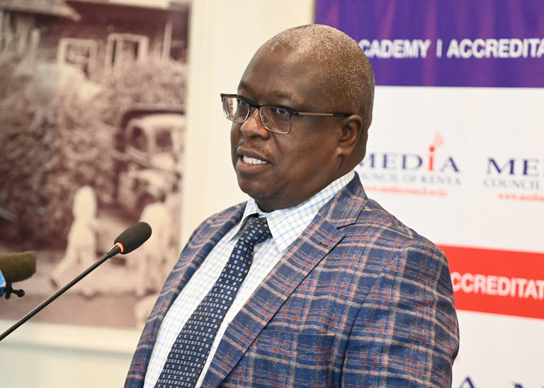 Media Council of Kenya chairman, Mr Maina Muiruri