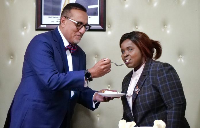 ke Former Tourism CS Najib Balala when he handed over to his successor, Peninah Malonza, on October 28, 2022.