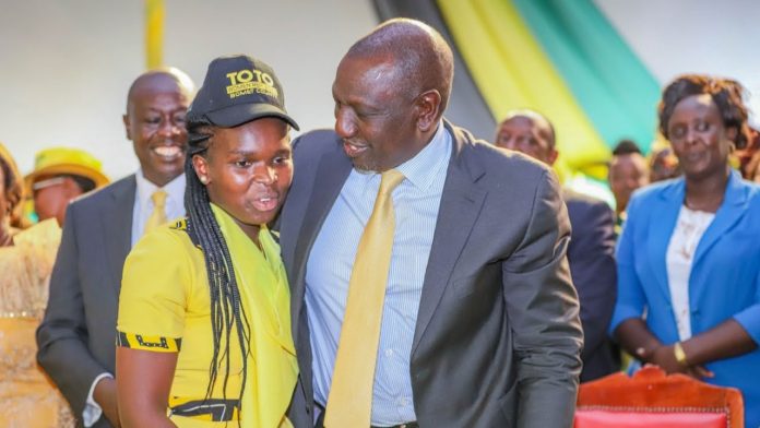 Bomet woman representative Linet 'Toto' Chepkorir pictured with President William Ruto at a past event.