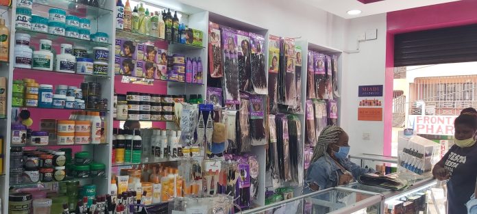 A cosmetics and beauty store in Nairobi. Kenya's beauty and personal care market is worth over Ksh100 billion. [Photo/ SimbaPOS]