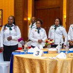 The Ministry of Agriculture and Livestock staff in charge of the 4K Clubs programme during the unveiling of this year’s National Farmers Award Scheme at the Serena Hotel in Nairobi