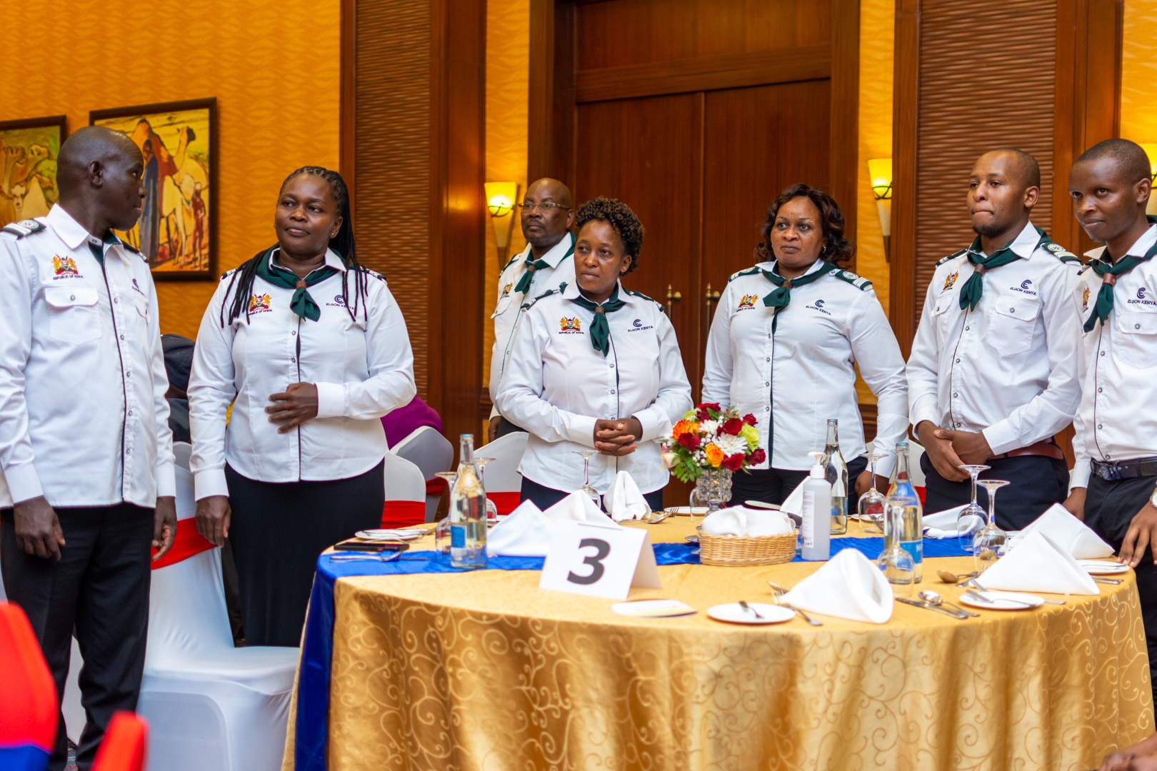 The Ministry of Agriculture and Livestock staff in charge of the 4K Clubs programme during the unveiling of this year’s National Farmers Award Scheme at the Serena Hotel in Nairobi