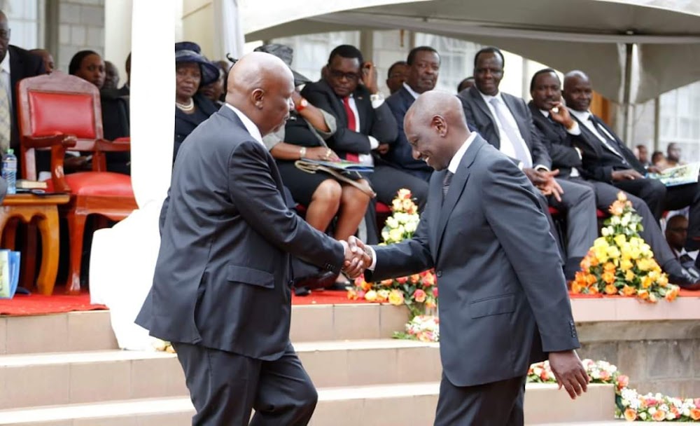 President William Ruto pictured with former Senator Gideon Moi at a past event. [Photo/ RAG]