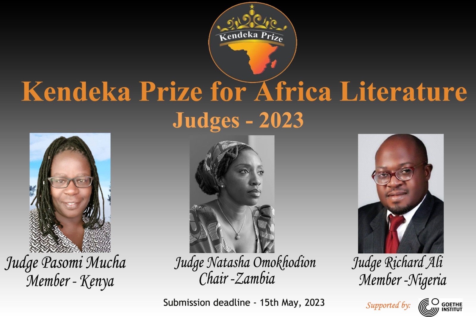 The judges for the Kendeka Prize for African Literature, 2023, are unveiled today.