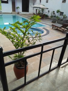 The pool at Newstead Hotel in Naivasha.