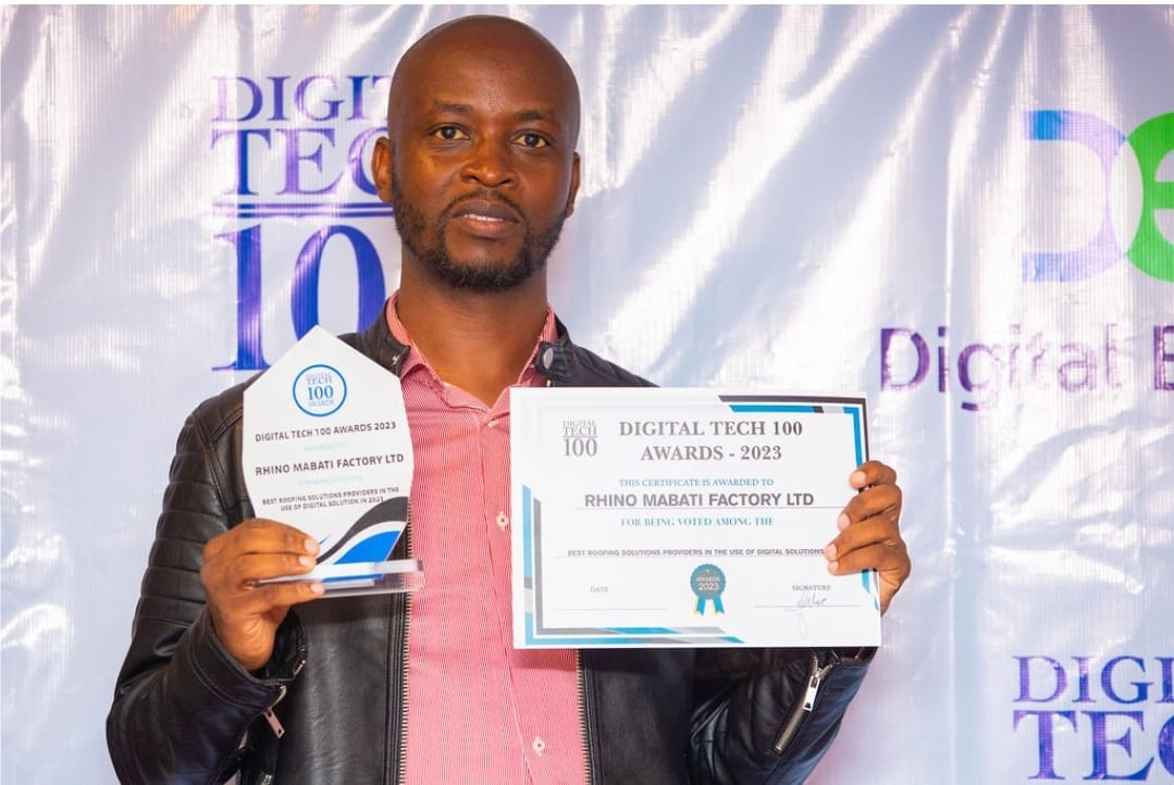 Andrew Muriungi - MD Rhino Mabati Factory wins Digital Tech 100 awards 2023