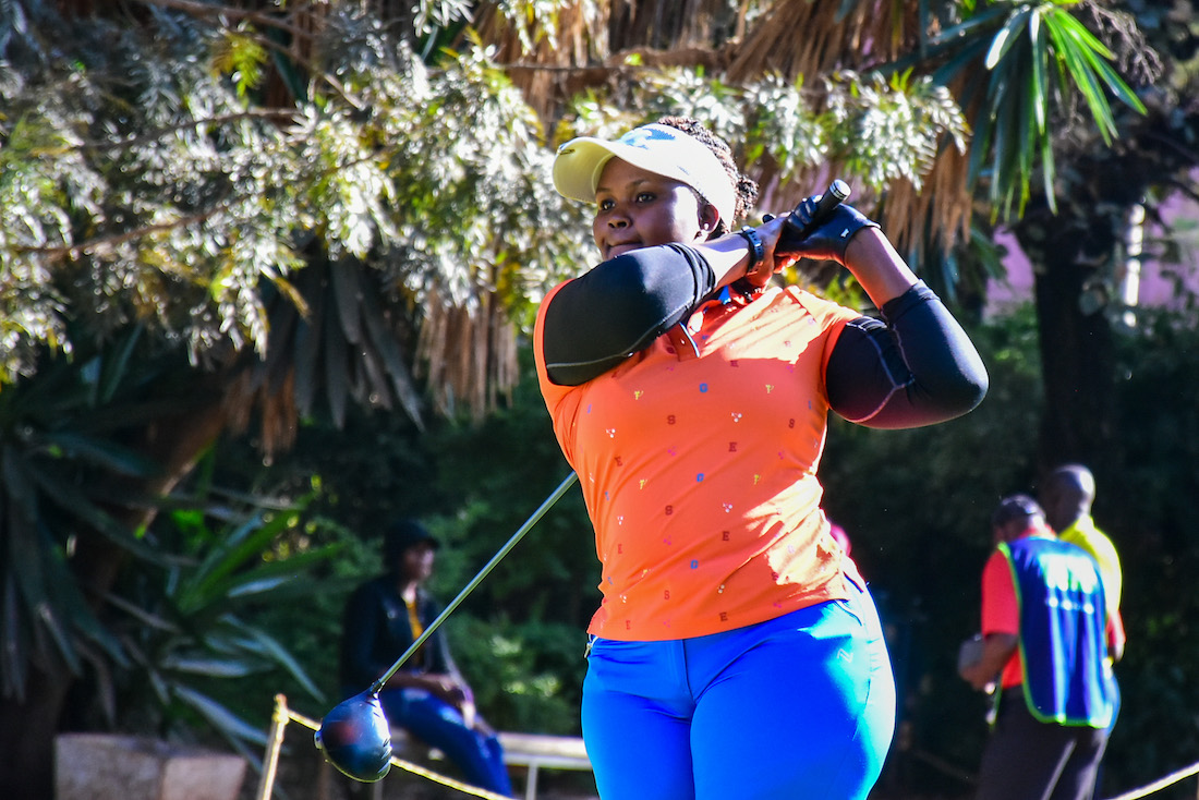 Diana Mbuba, above, registered her win after 22nd hole sudden death to emerge victorious. (Photo: Courtesy)