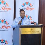 Tourism Wildlife and Heritage CS Peninah Malonza during a Media roundtable in Nairobi