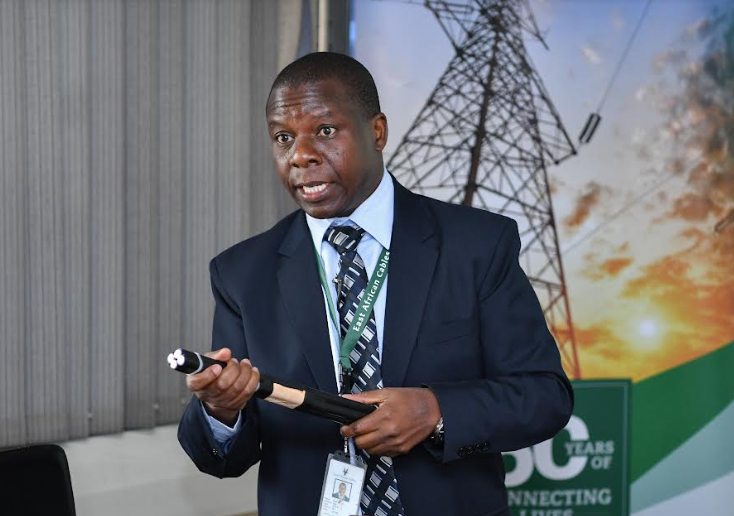 East African Cables Chief Executive Officer Paul Muigai, assessing some of equipment that the company is supplying to Kenya Power, under the newly awarded order that boosts the local manufacturing sector.