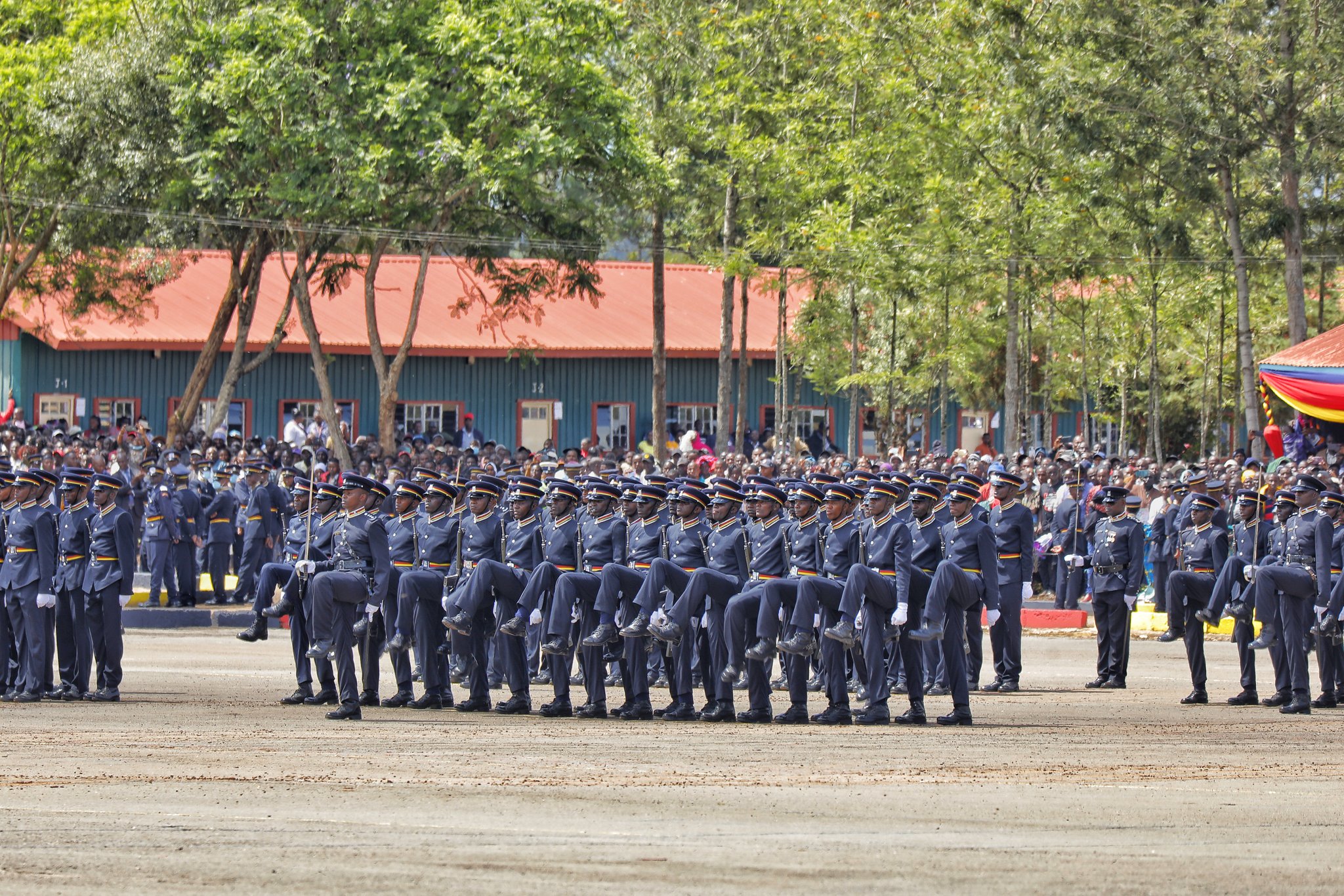 Pass out parade for the Kenya Police constables at Kiganjo, Nyeri County on January 10, 2023.