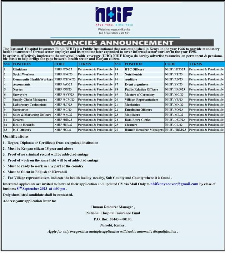 Fake NHIF advert