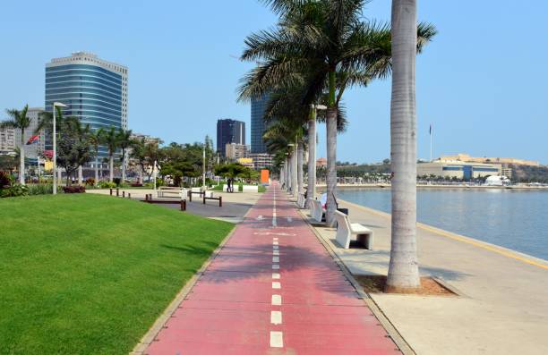 bike path on the Waterfront Avenue, Luanda Bay
