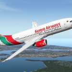 Kenya Airways flight to new york