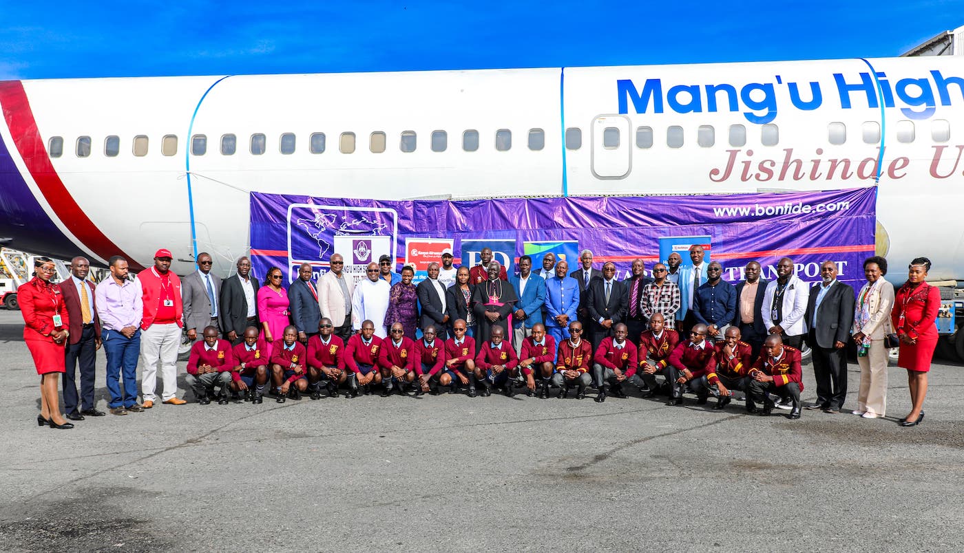 KQ donates plane to Mang'u High school