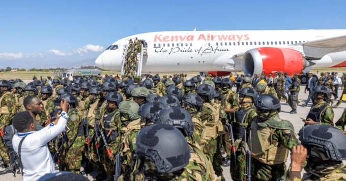 Kenyan police officers arrive in HAiti on Sunday, January 19, 2025