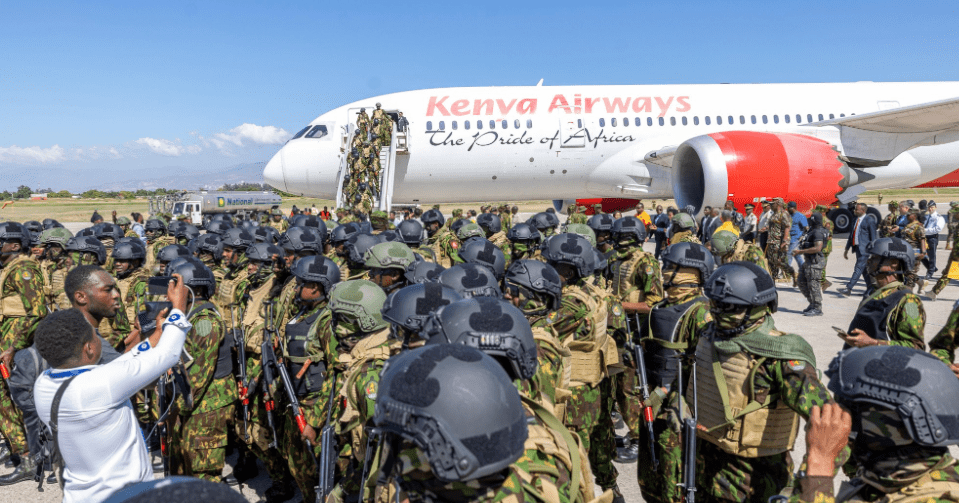 Kenyan police officers arrive in HAiti on Sunday, January 19, 2025